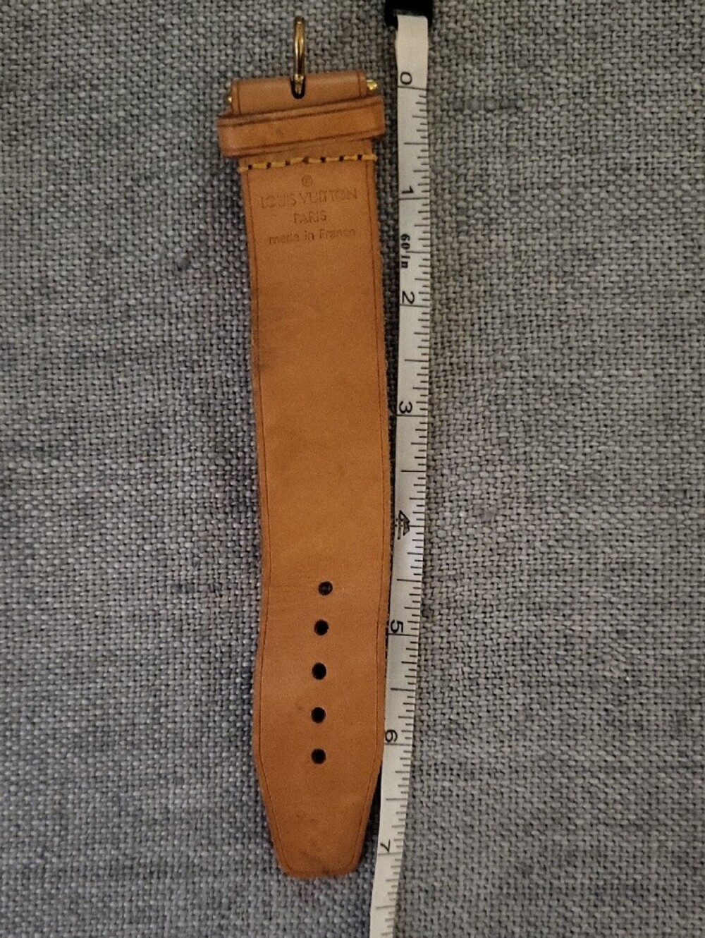 Women's Leather Belt Strap Bracelet in Tan - Picture 2 of 3